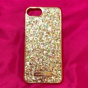 iPhone 7 rose gold glitter cell phone case